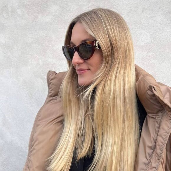 🕶️ New Saint Laurent SLM94 008 Sunglasses - Dark Havana Frame, Green Lenses - Picture 4 of 11